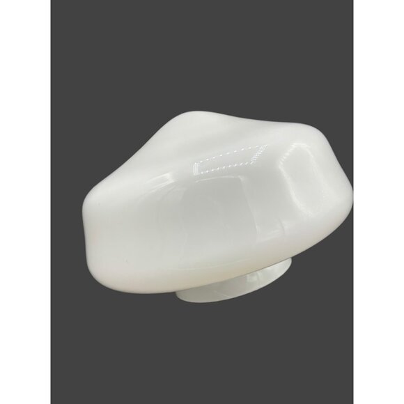 Vintage 8 in. Opal Milk glass School House Replacement Glass Globe 4 in. Neck fi - Picture 1 of 8
